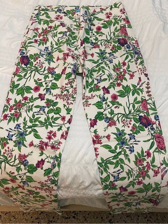 J. McLaughlin Pants - J.McLaughlin Floral Print Pants - Pink & Green Botanical Pattern